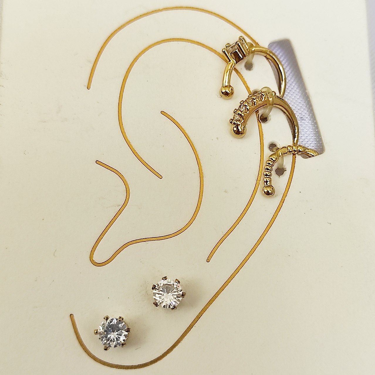 پک گل گوش و پرسینگ فیک طلایی