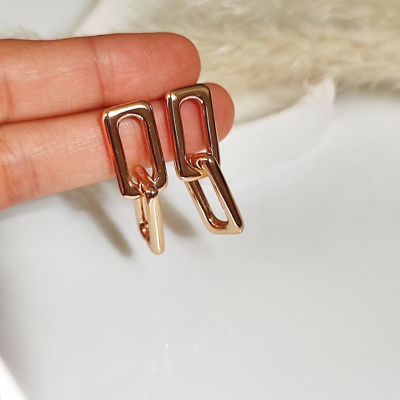 گوشواره قلب روکش طلا زرمیس 