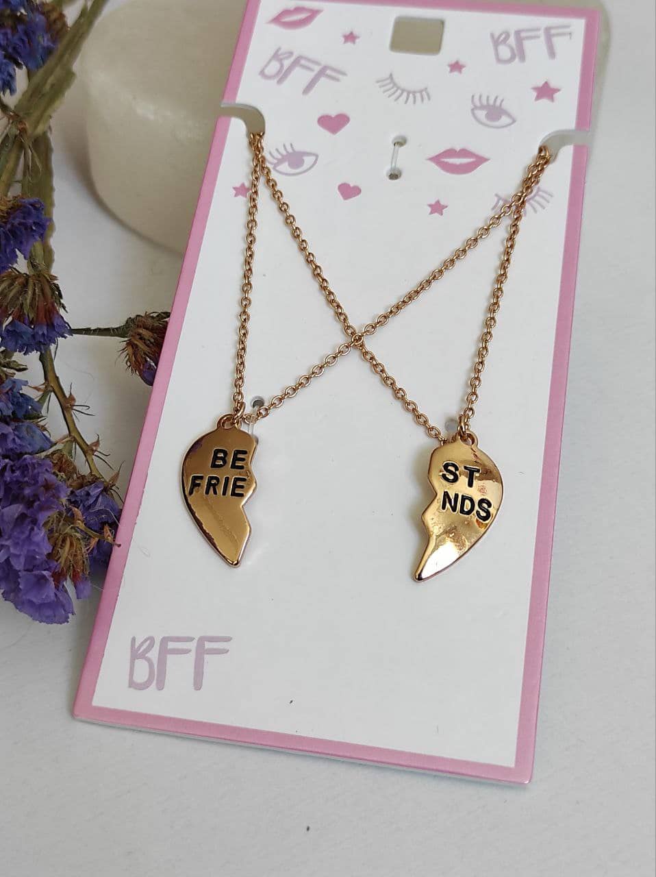 دستبند دوستی طرح قلب BFF پومینا